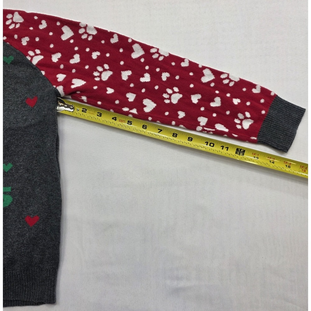 Well Worn Holiday Sweater Girl's Meowy Christmas Long Sleeve Sweater. Size 10-12 - Picture 10 of 10